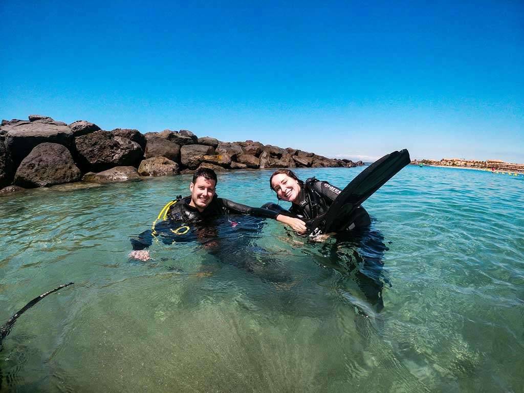 Bautizo de buceo en pareja Bautizo de buceo en pareja